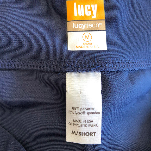 LucyTech Navy Yoga Pants w Bottom Slit Excellent! - Picture 5 of 5